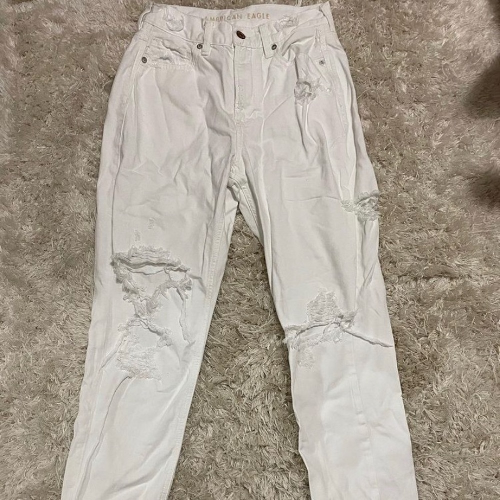 american eagle white jeans